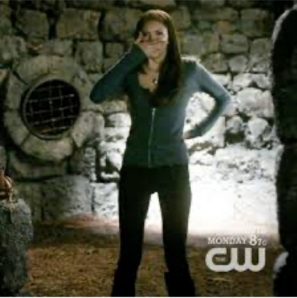BDG zip up cardigan Elena gilbert brown medium
